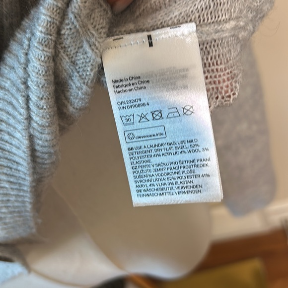 H&M knit grey cardigan x-small Wool polyester blend - Picture 6 of 6